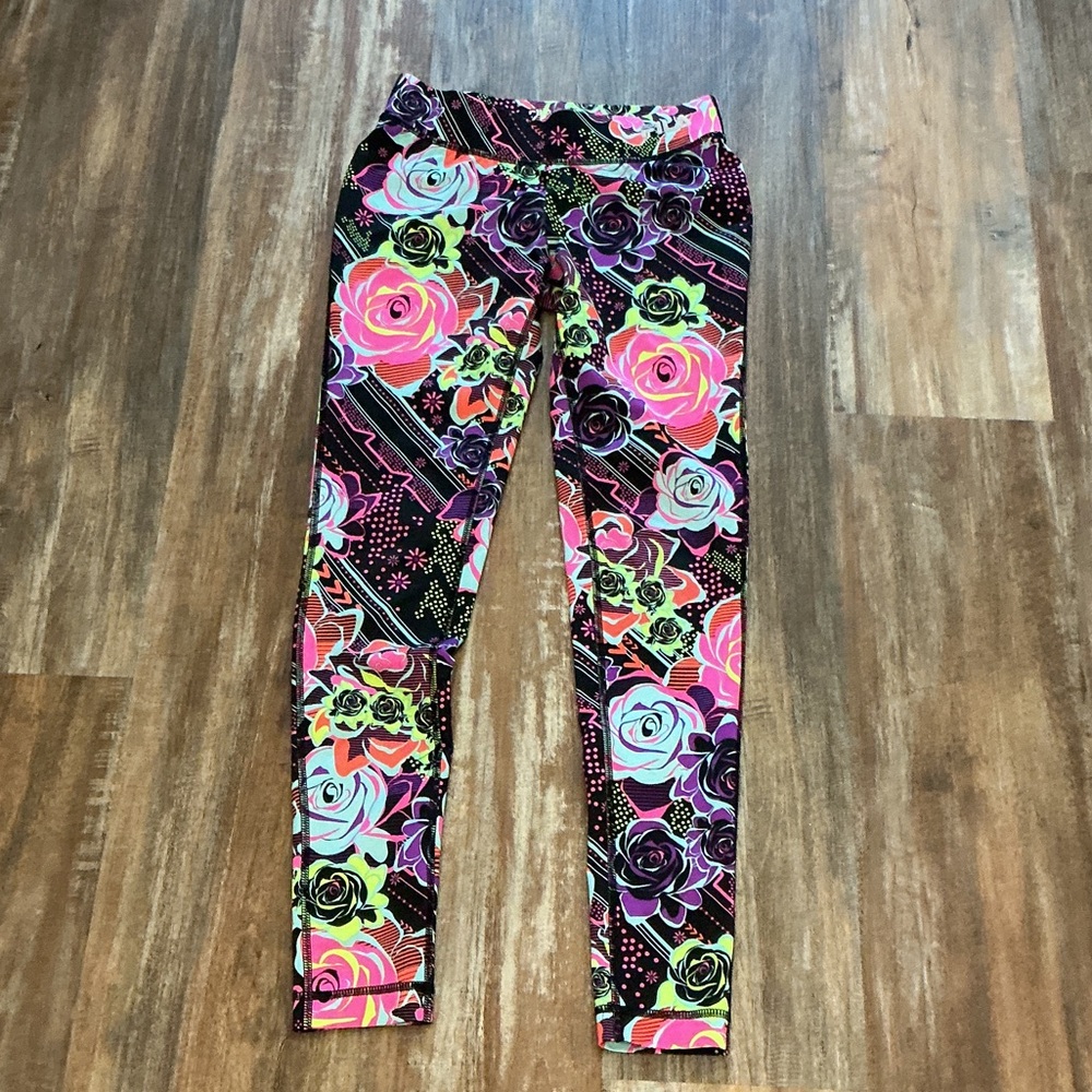 Fila Kids Vibrant Floral Pattern Leggings